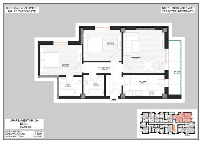 Apartamente Noi de la dezvoltator - Calea Ialomitei nr 47, Targoviste